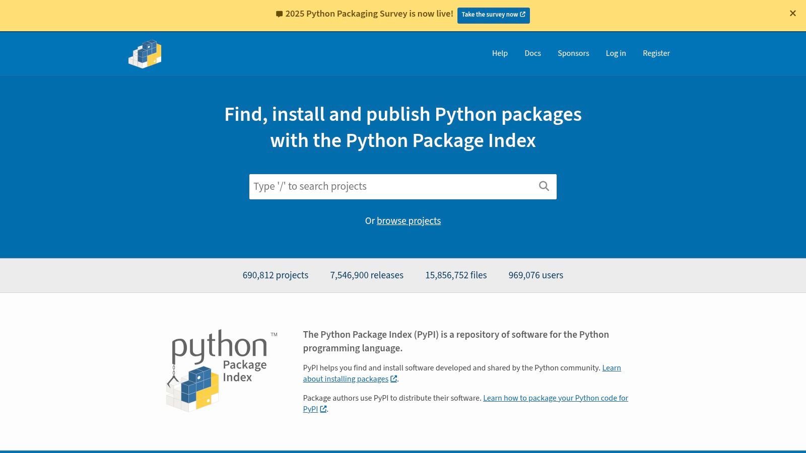 PyPI — The Python Package Index (official)