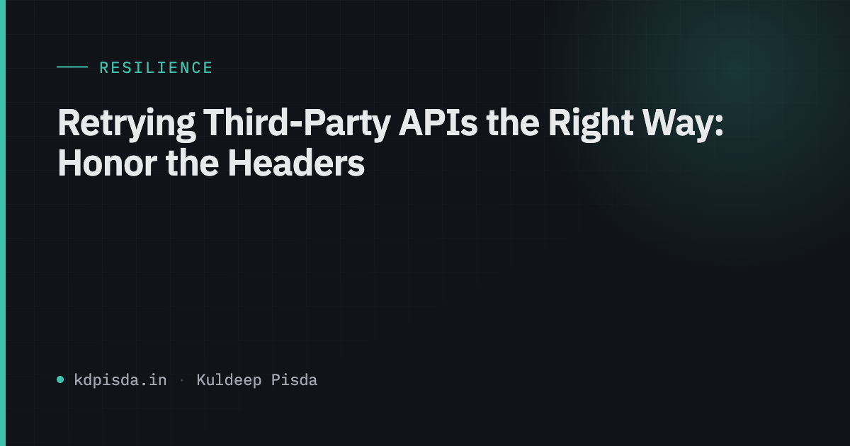 Retrying Third-Party APIs the Right Way: Honor the Headers
