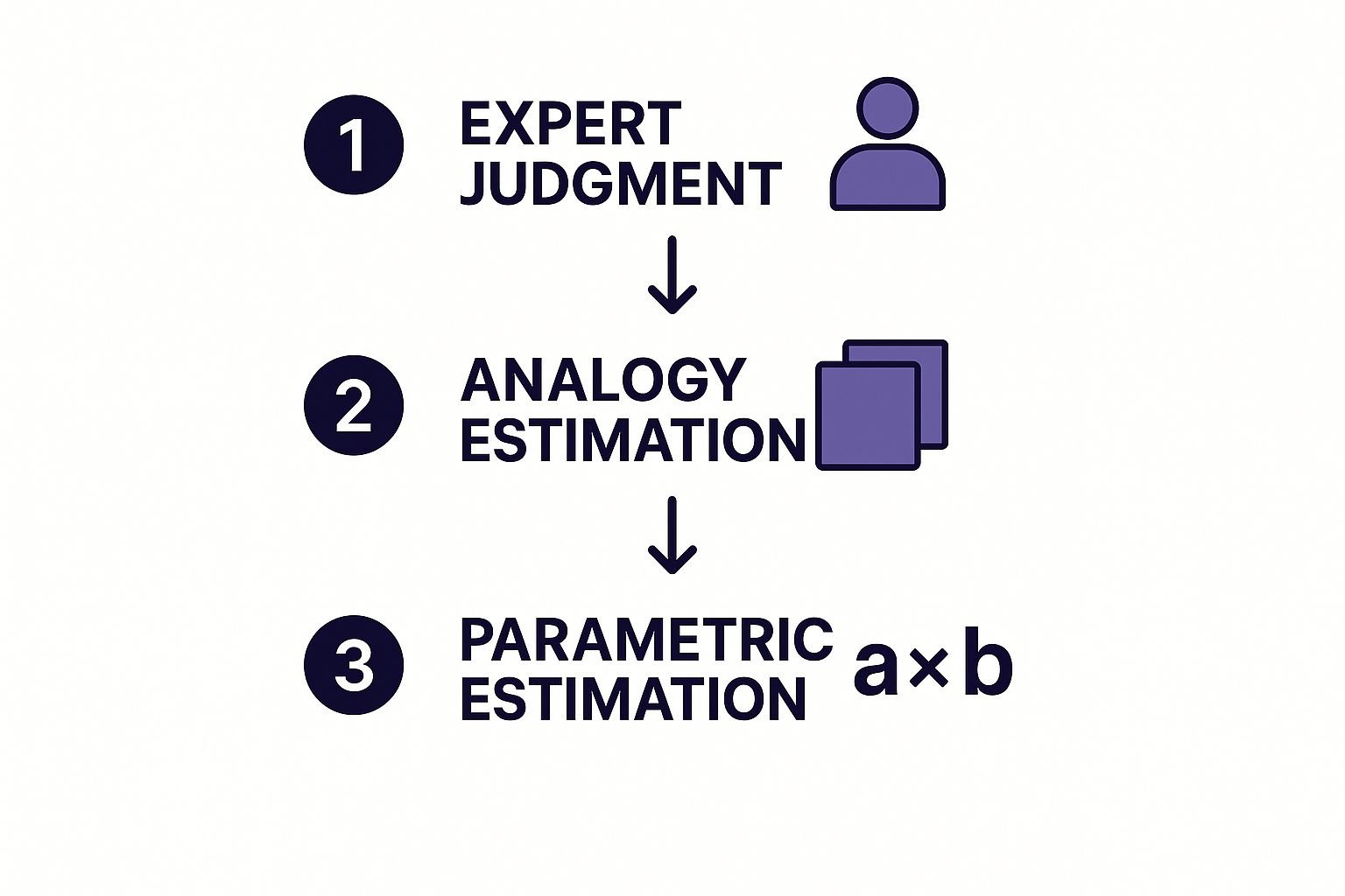 Infographic about software development cost estimation