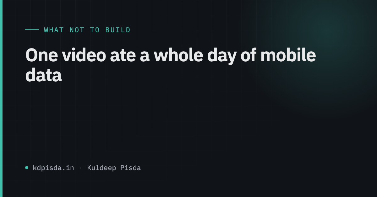 The 1.2 GB Video We Chose Not to Fix